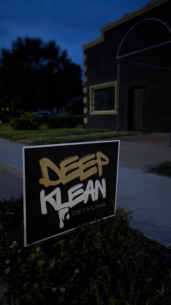 Deep Klean Detailing Sign